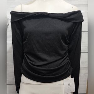 Elegant Black Off-Shoulder Top